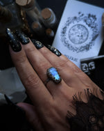 Moonstone Petite Coffin Ring