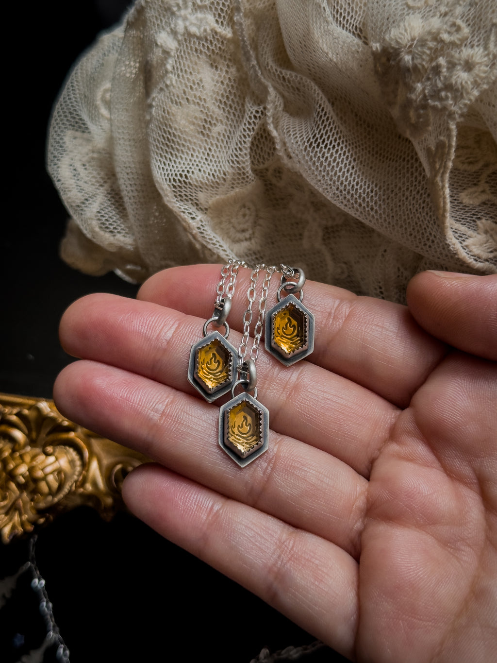 Bonfire Hex Necklaces