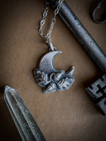 Silver Autumn Moon Necklace
