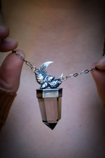 Smoky Quartz Autumn Moon Necklace