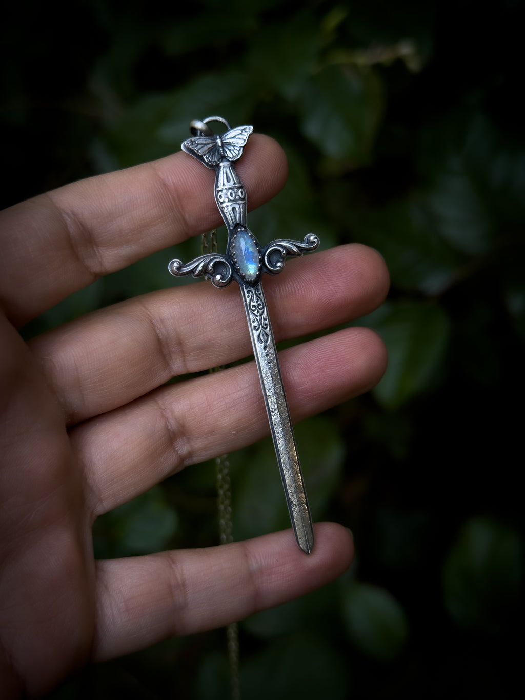 Lepidoptera Sword Necklace