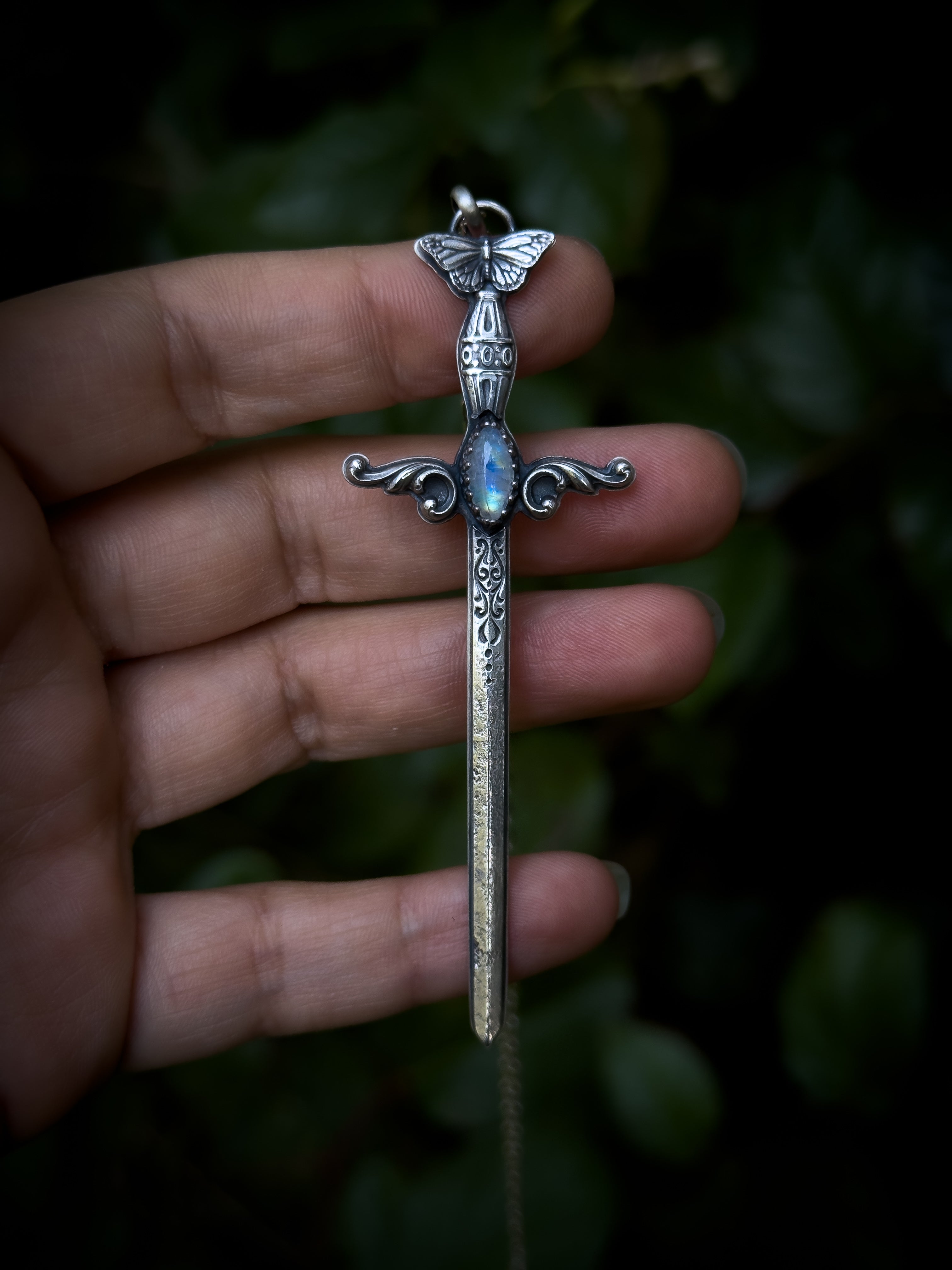 Lepidoptera Sword Necklace