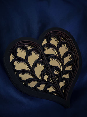 Gold York Heart Mirror - Seconds Sale