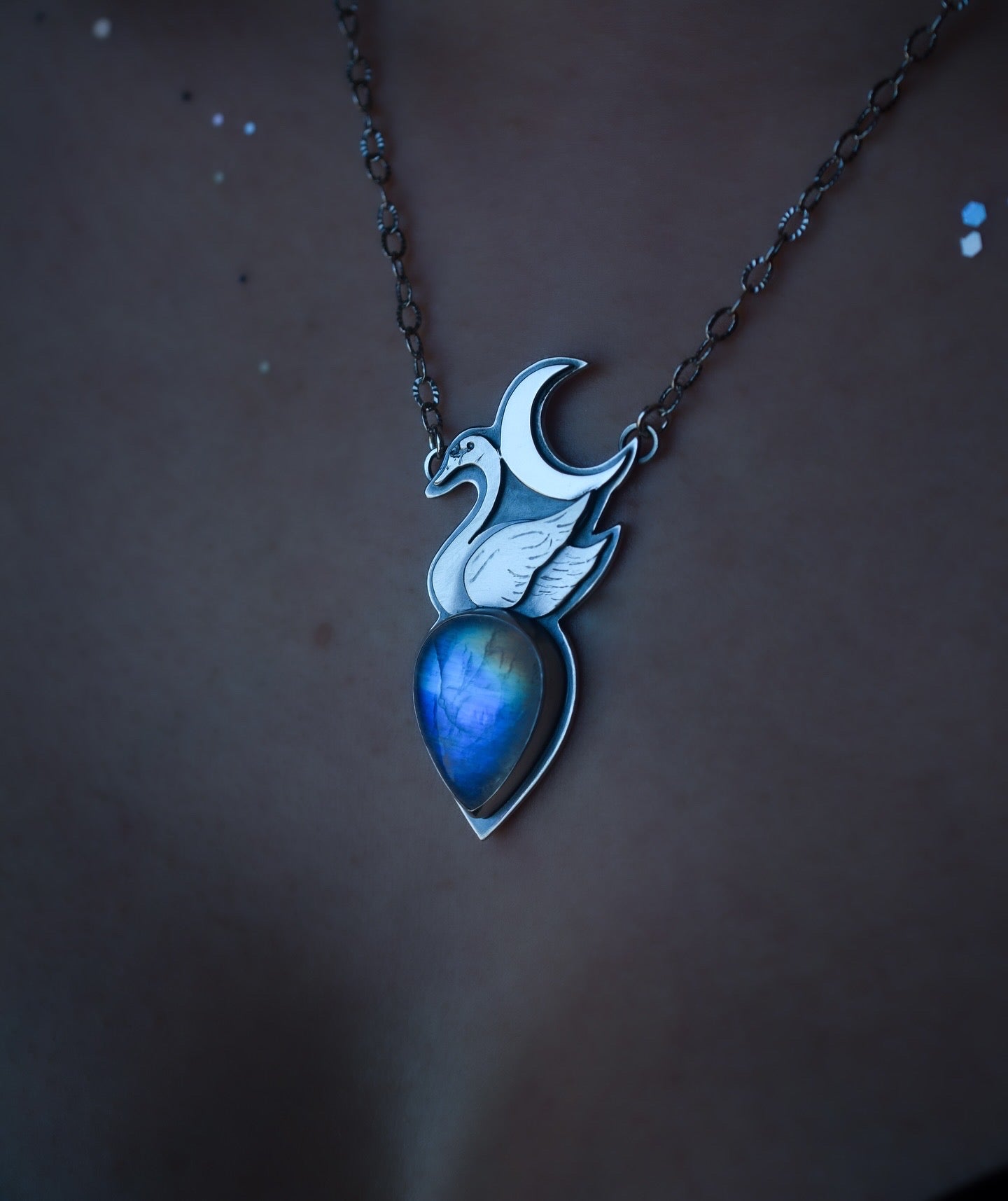 Swan Night Necklace