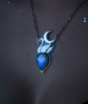 Swan Night Necklace