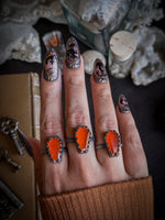 Ready to Ship Carnelian Coffin Rings