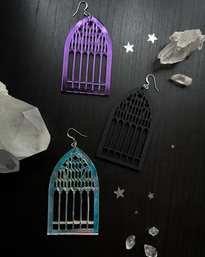 Salem Cathedral Window Acrylic Earrings