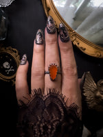 Carnelian Coffin Ring - Size 7