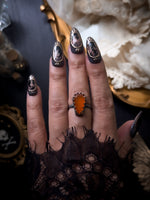Carnelian Coffin Ring - Size 7