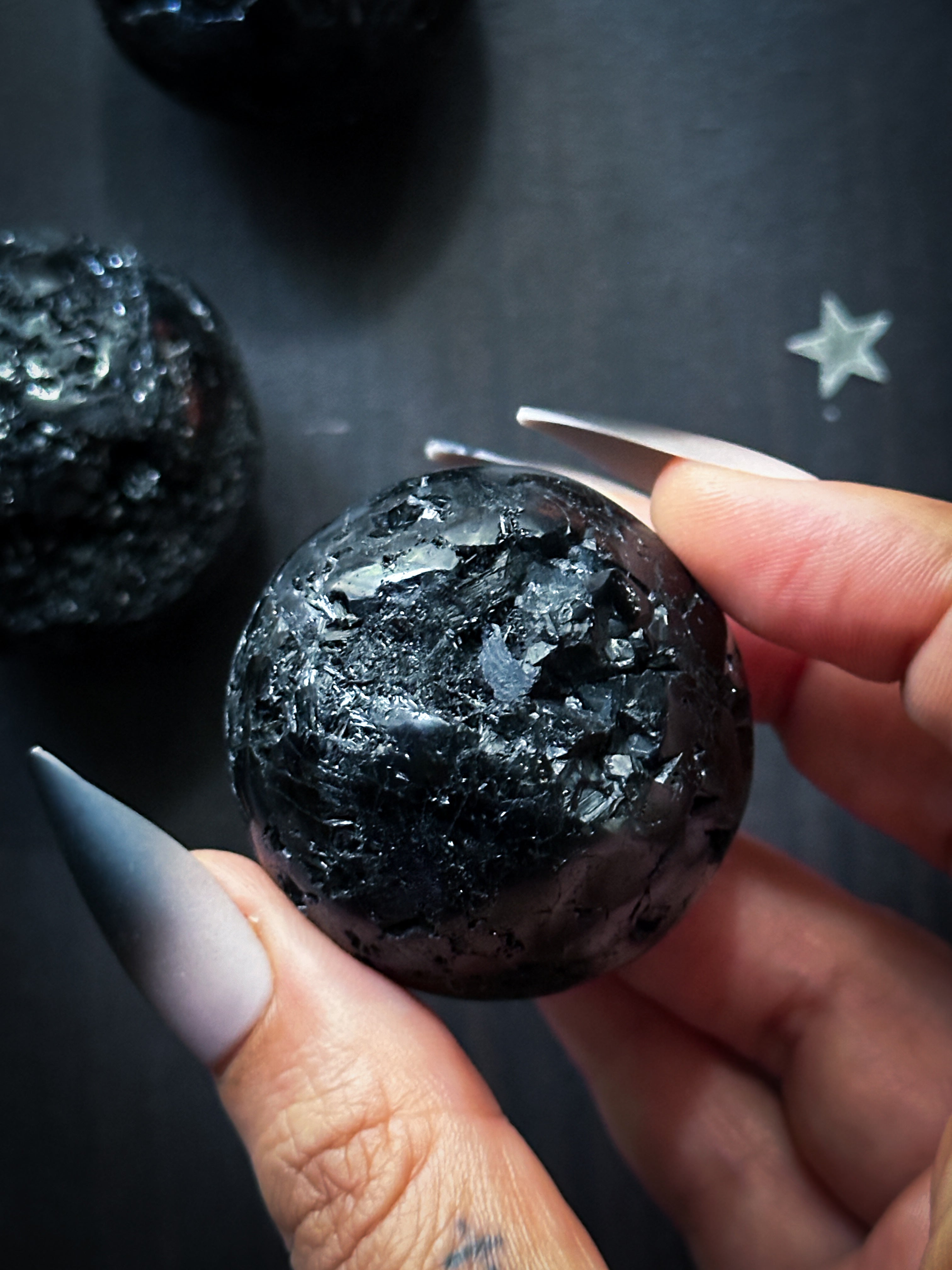 Black Tourmaline Spheres