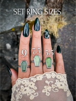 Ready to Ship Serpentine Coffin Rings
