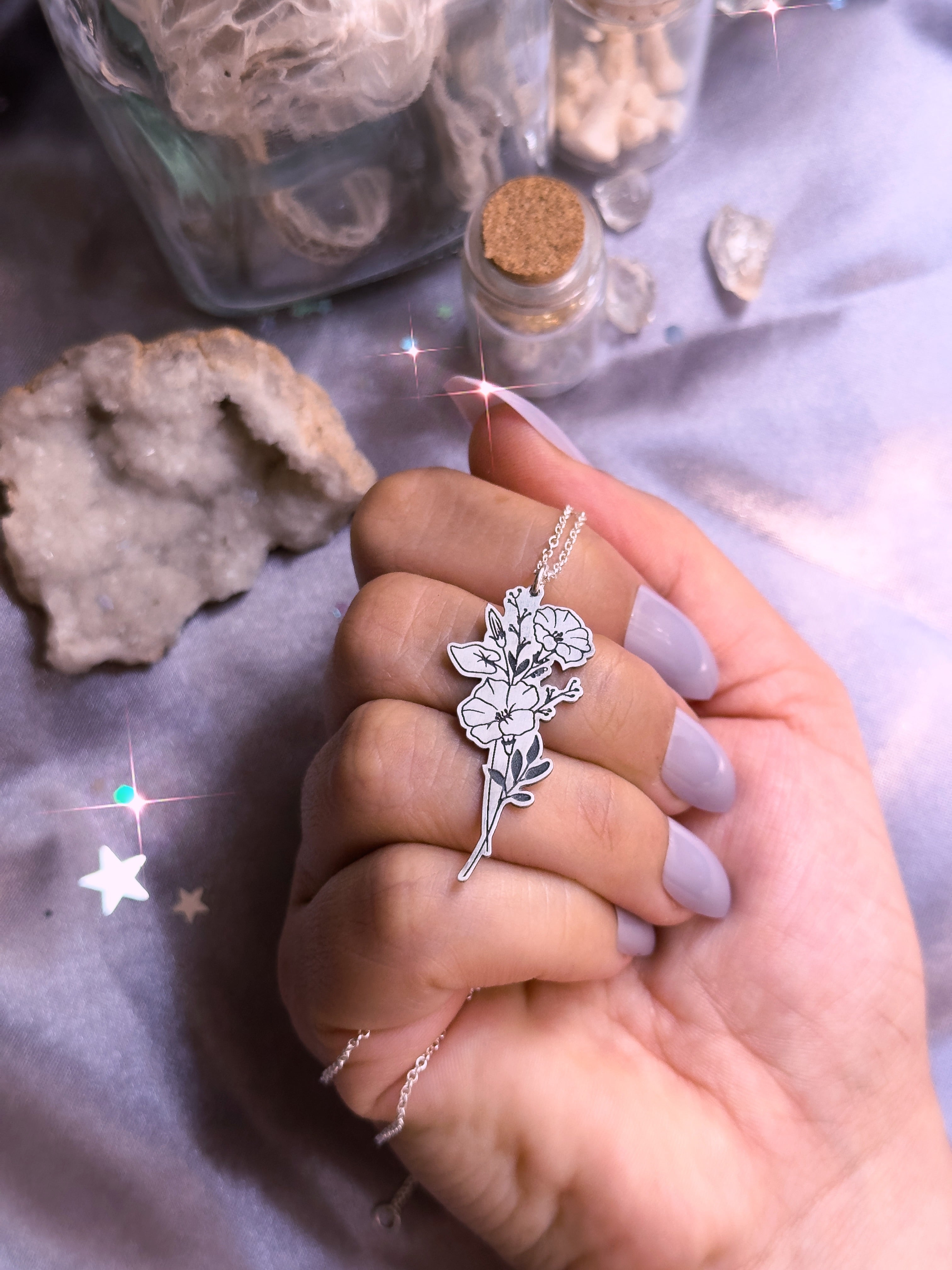 Birth Flower Bouquet Necklace