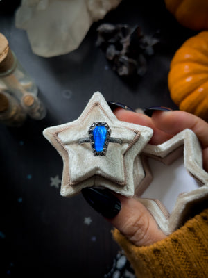 Précommande d’anneau de cercueil petite labradorite