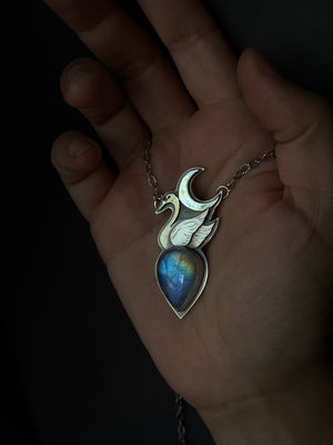 Swan Night Necklace