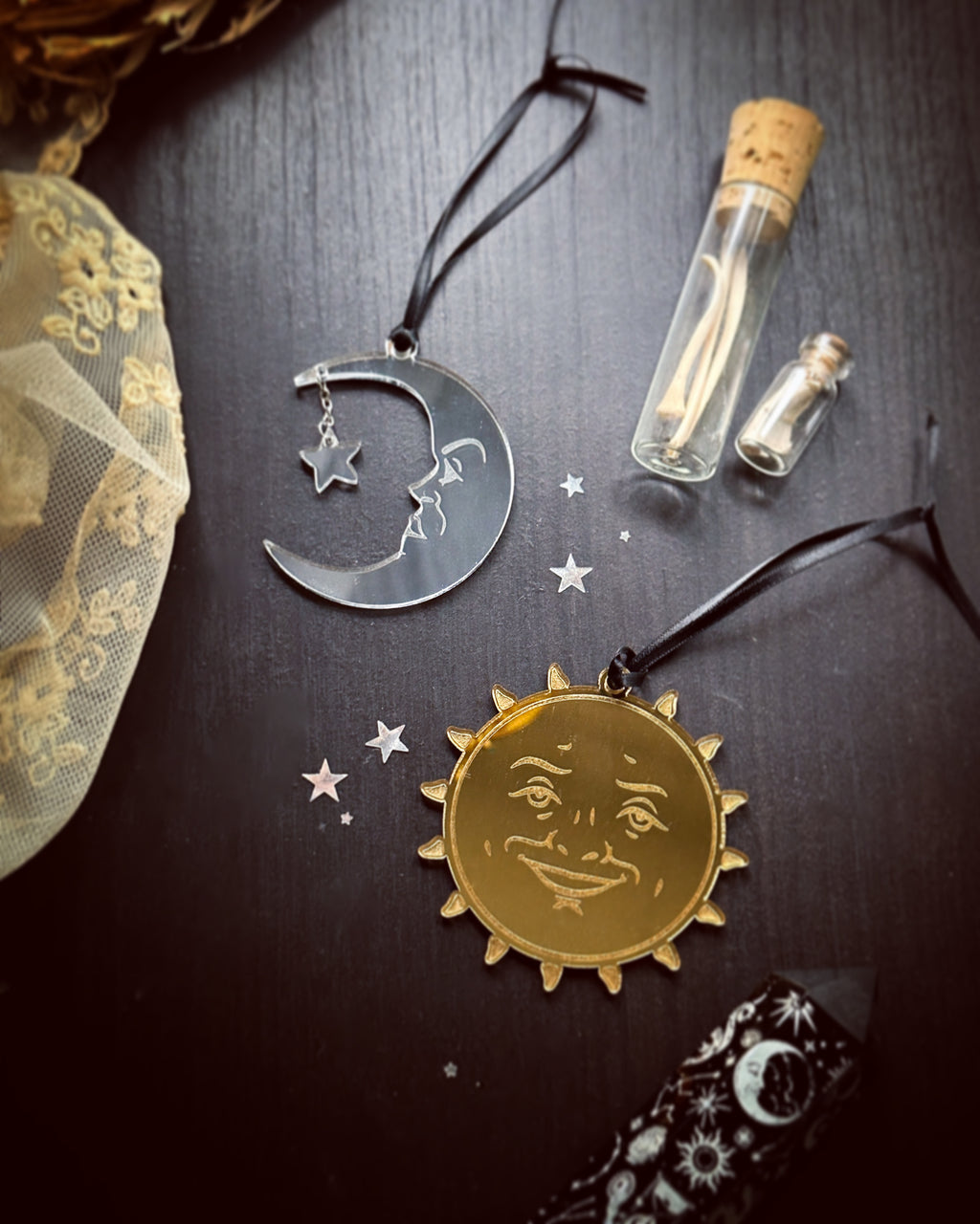Sun + Moon Ouija Ornaments