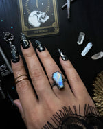 Moonstone Petite Coffin Ring