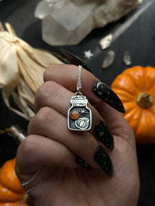 Pumpkin Spice Jar Charm Necklace