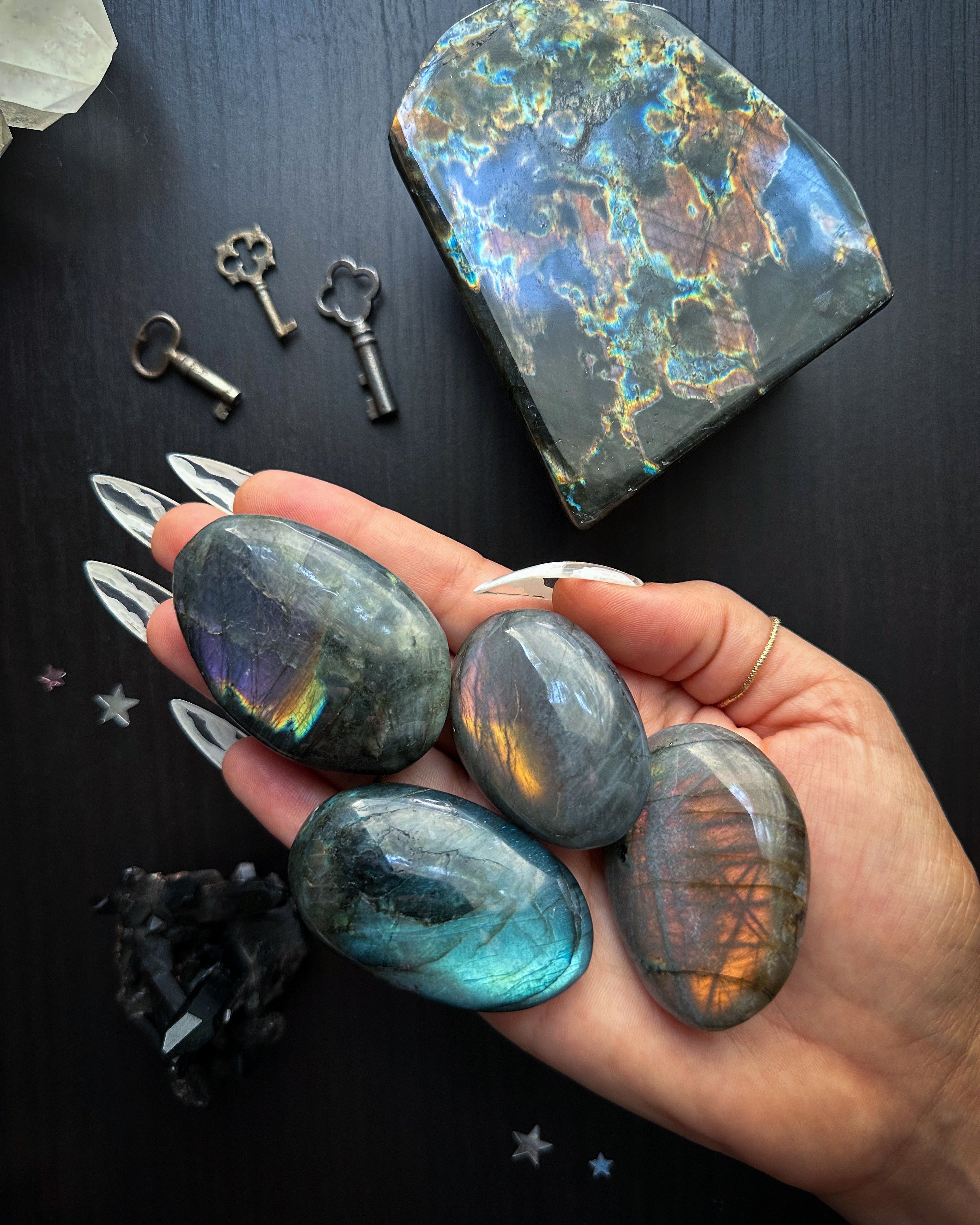 Labradorite Palm Stones