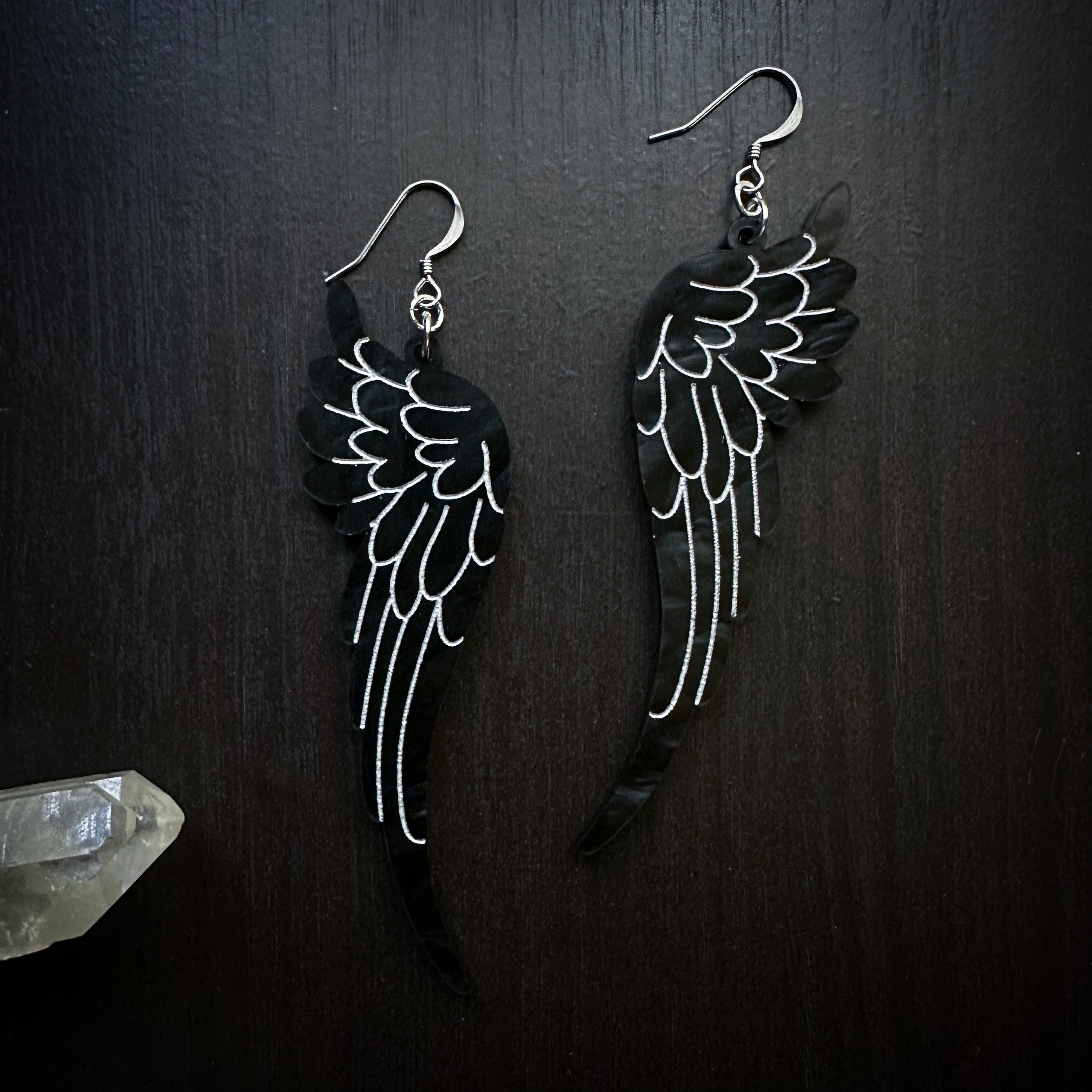 Boucles d'oreilles angéliques en acrylique