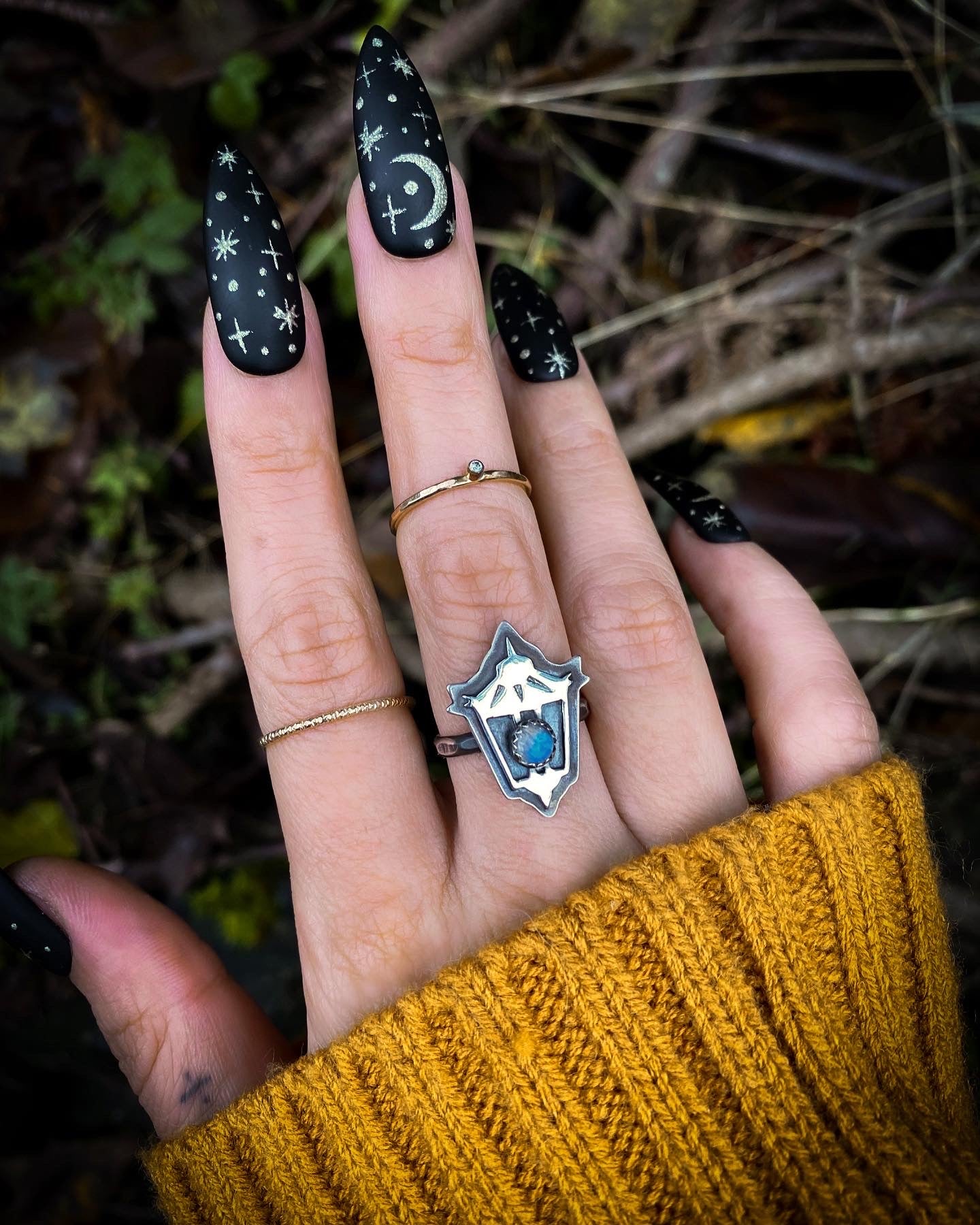 Moonstone Hekate's Lantern Ring