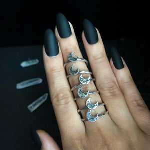 Little Luna Sterling Silver Stacker Rings - Made to Order