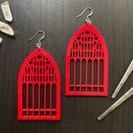 Boucles d’oreilles acryliques de fenêtre de cathédrale de Salem